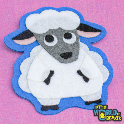 Felt Farm Animal Patch - Sheep