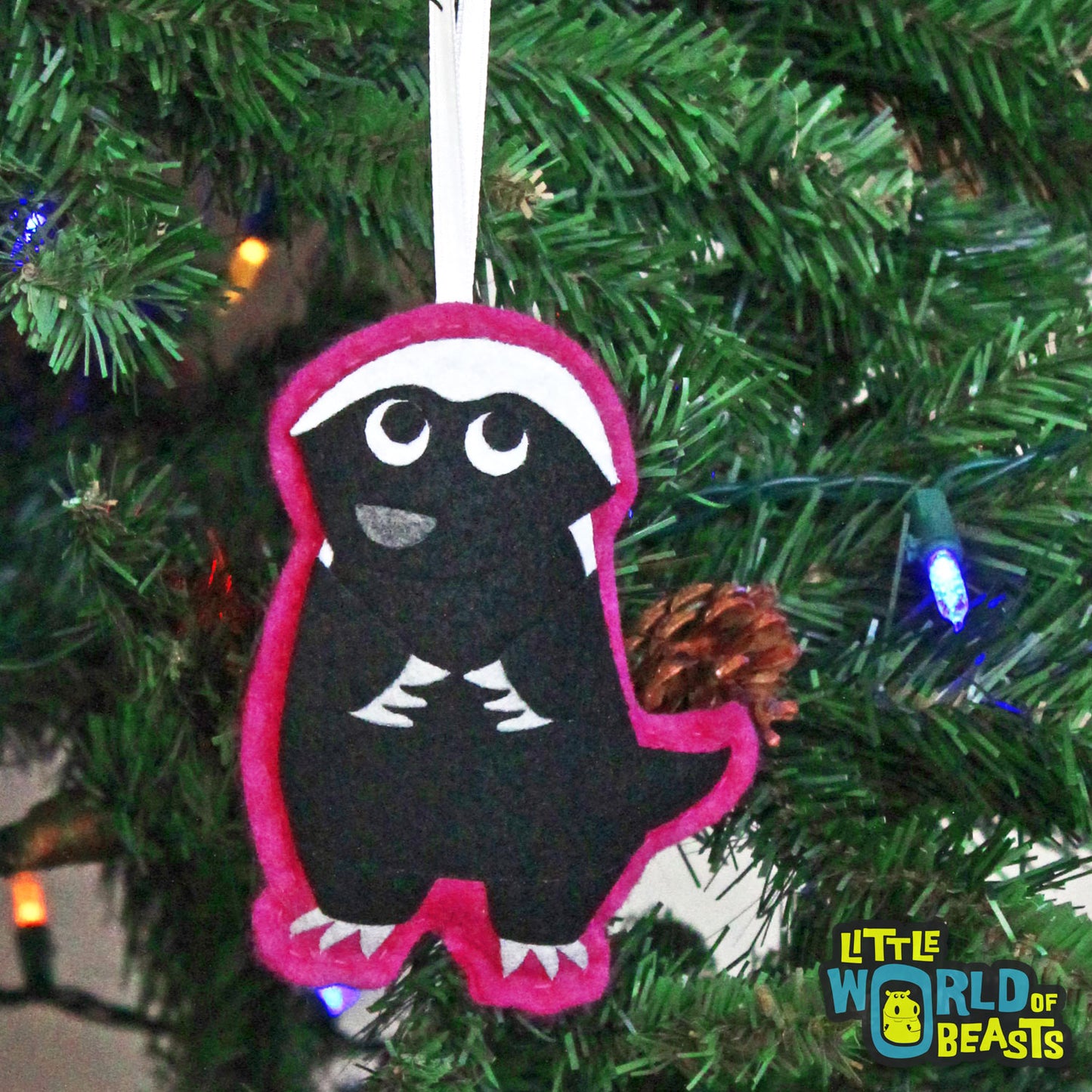 Felt Honey Badger Christmas Ornament