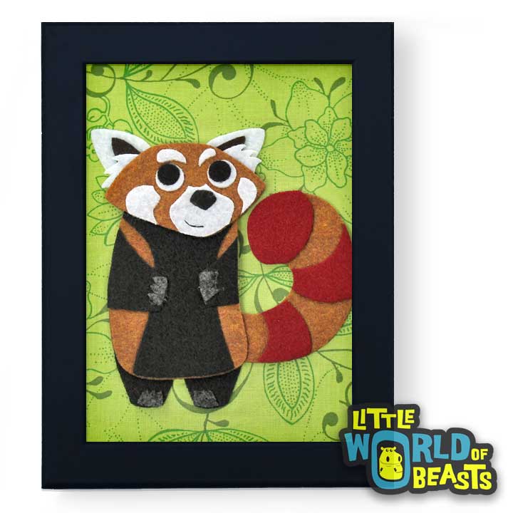 Xelpho the Red Panda Framed Nursery Art
