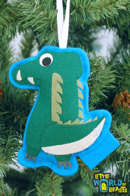 Felt Animal Ornament - Alligator