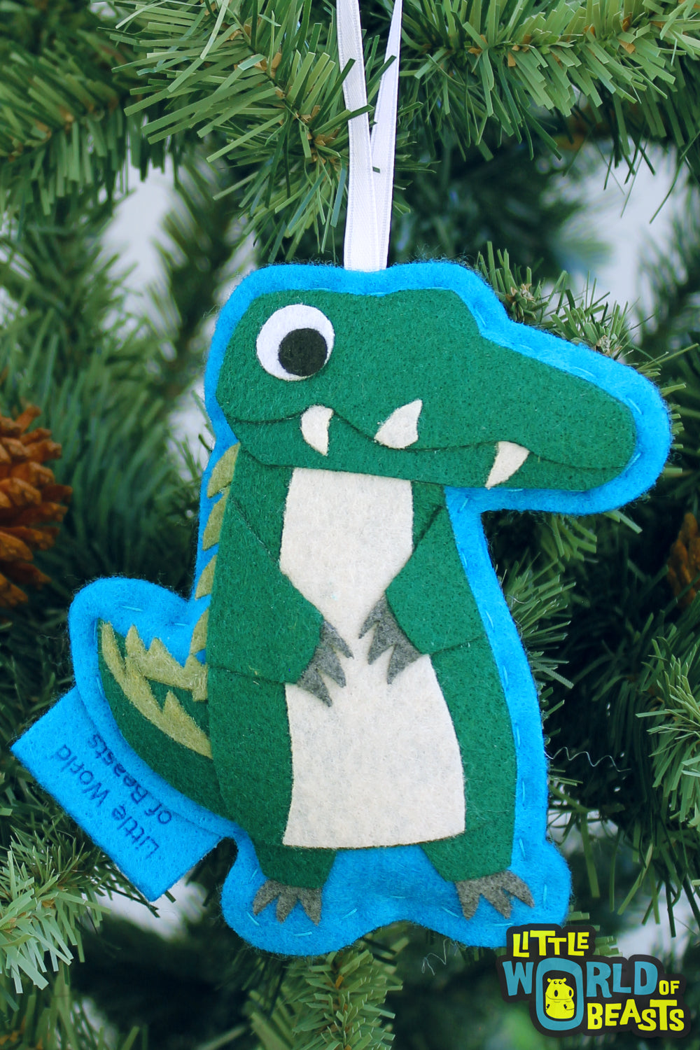 Personalized Alligator Felt Ornament