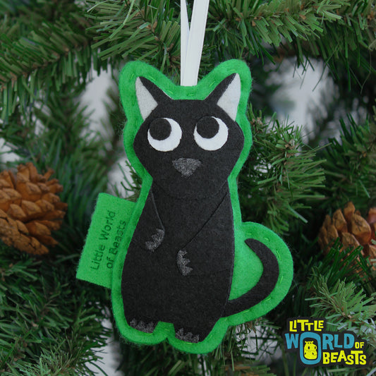 Felt Ornament - Black Cat