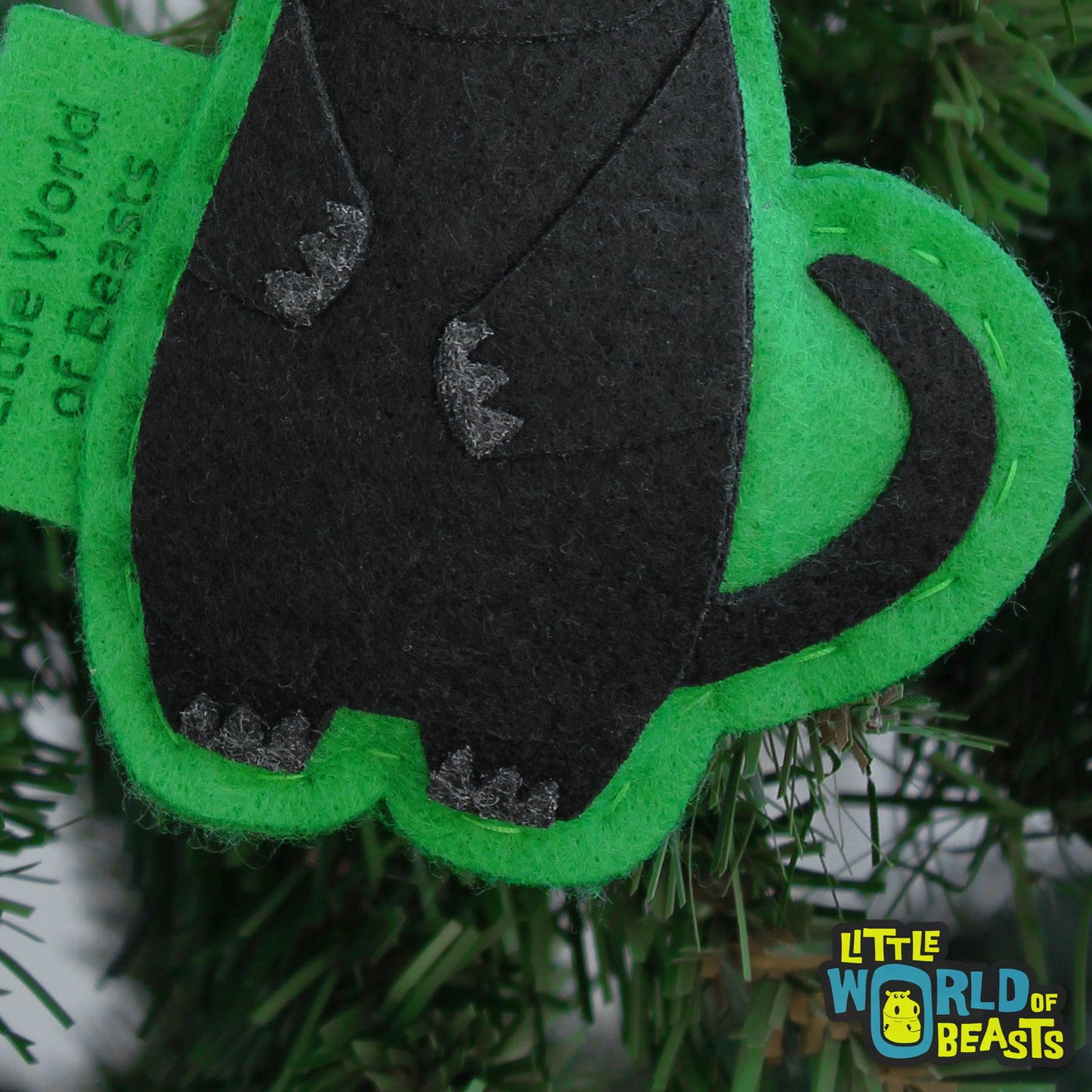 Felt Christmas  Ornament - Black Cat