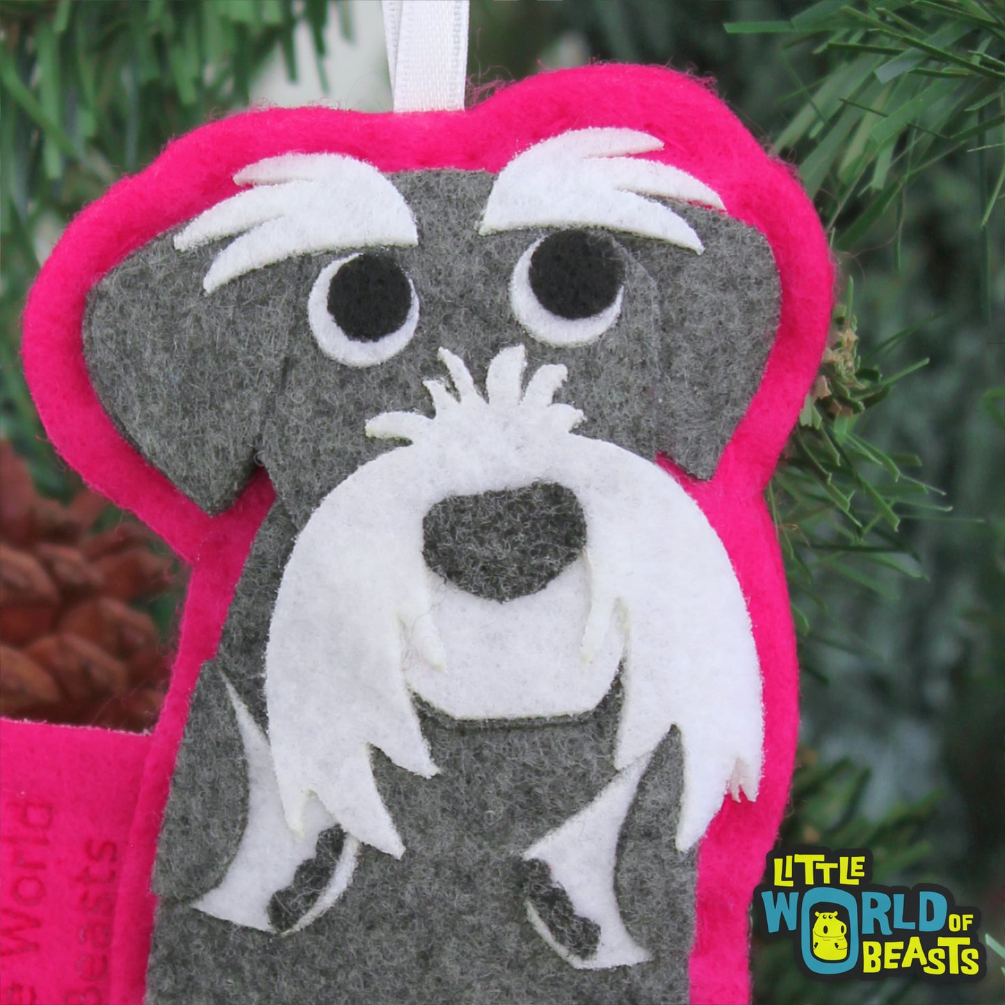 Schnauzer - Felt Dog Ornament