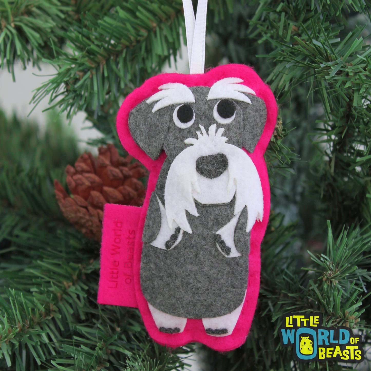 Felt Ornament - Dog -Schnauzer