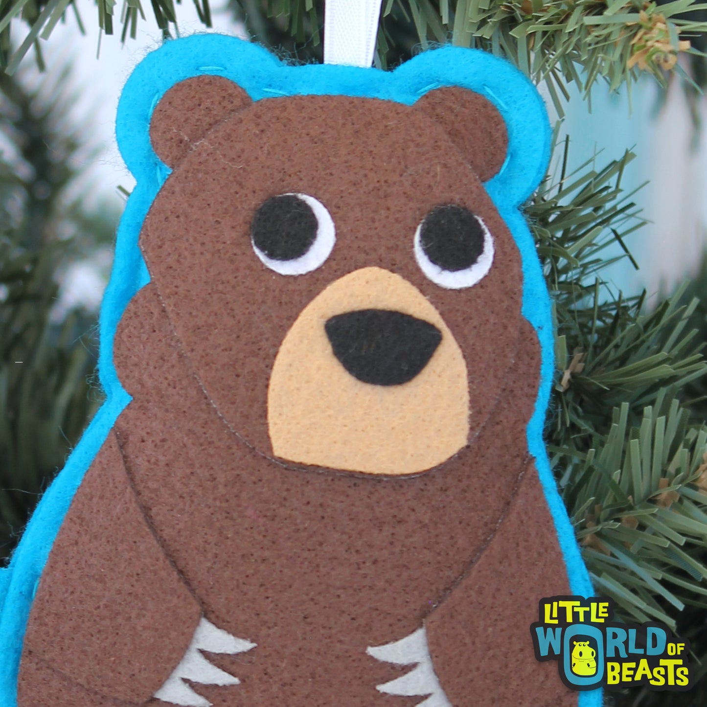 Felt Ornament - Grizzly Bear