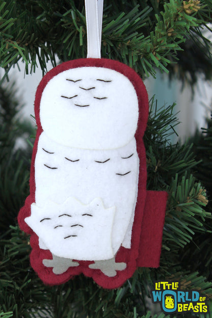 Felt Ornament - Snowy Owl
