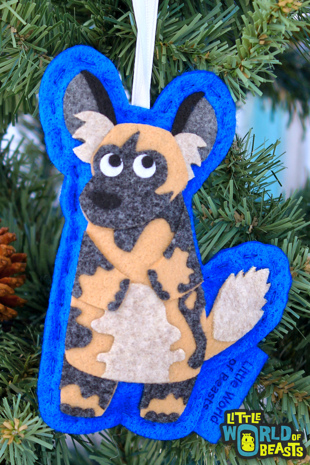 Personalized Wild Dog Ornament