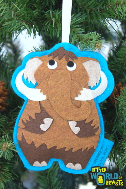 Felt Ornament - Wooly Mammoth