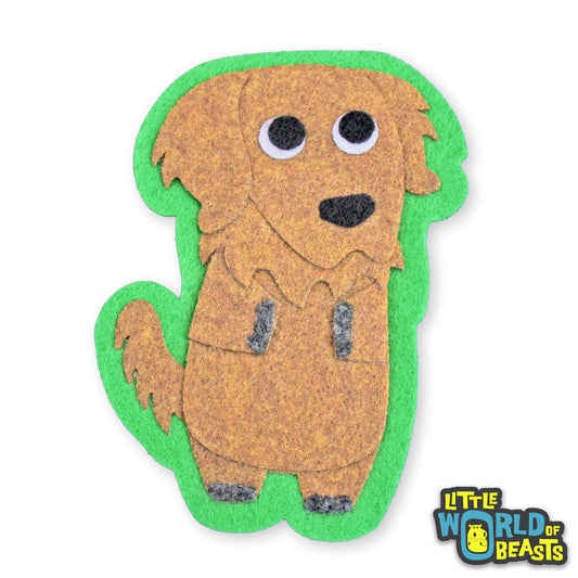 Cinnamon the Golden Retriever Patch - Iron on or Sew on