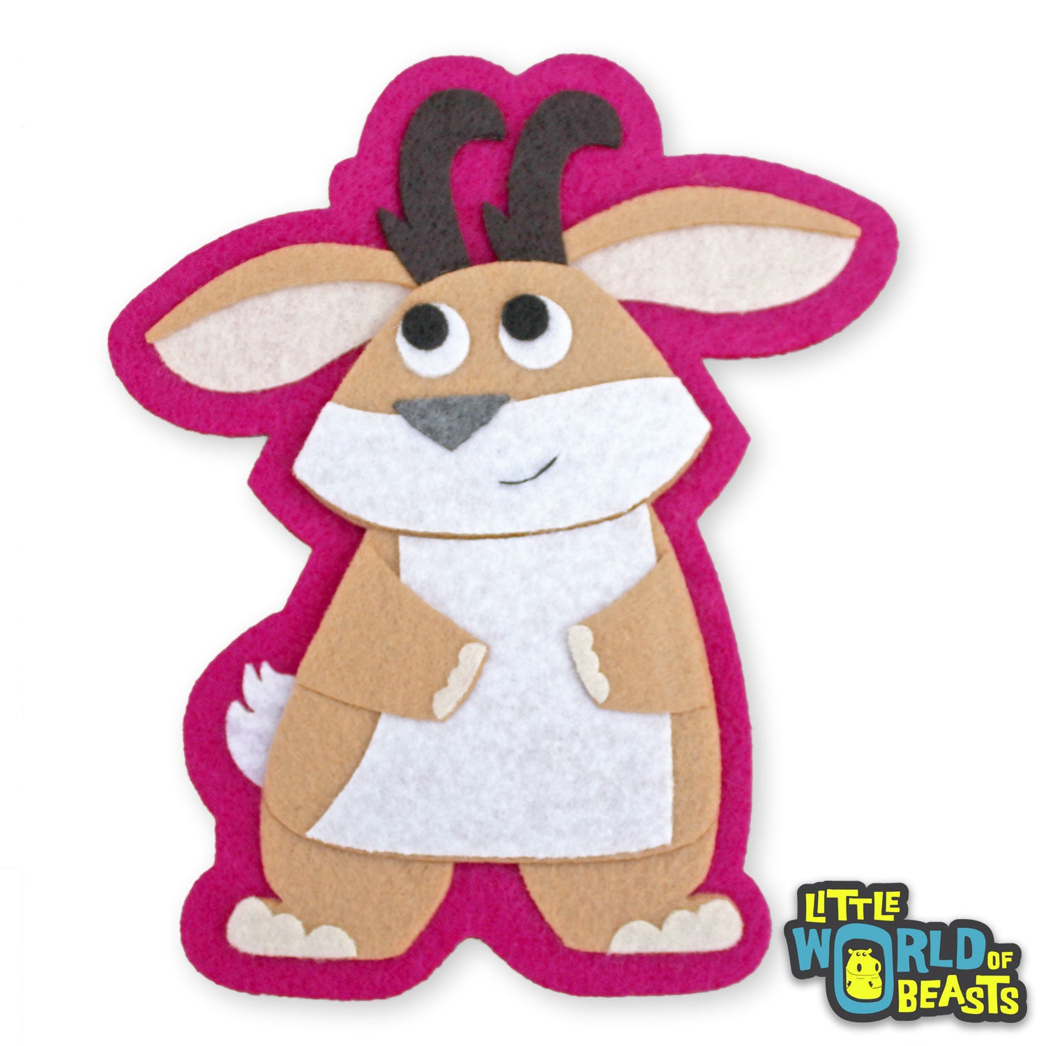 Hilda the Jackalope Patch - Iron On or Sew On -  Little World of Beasts