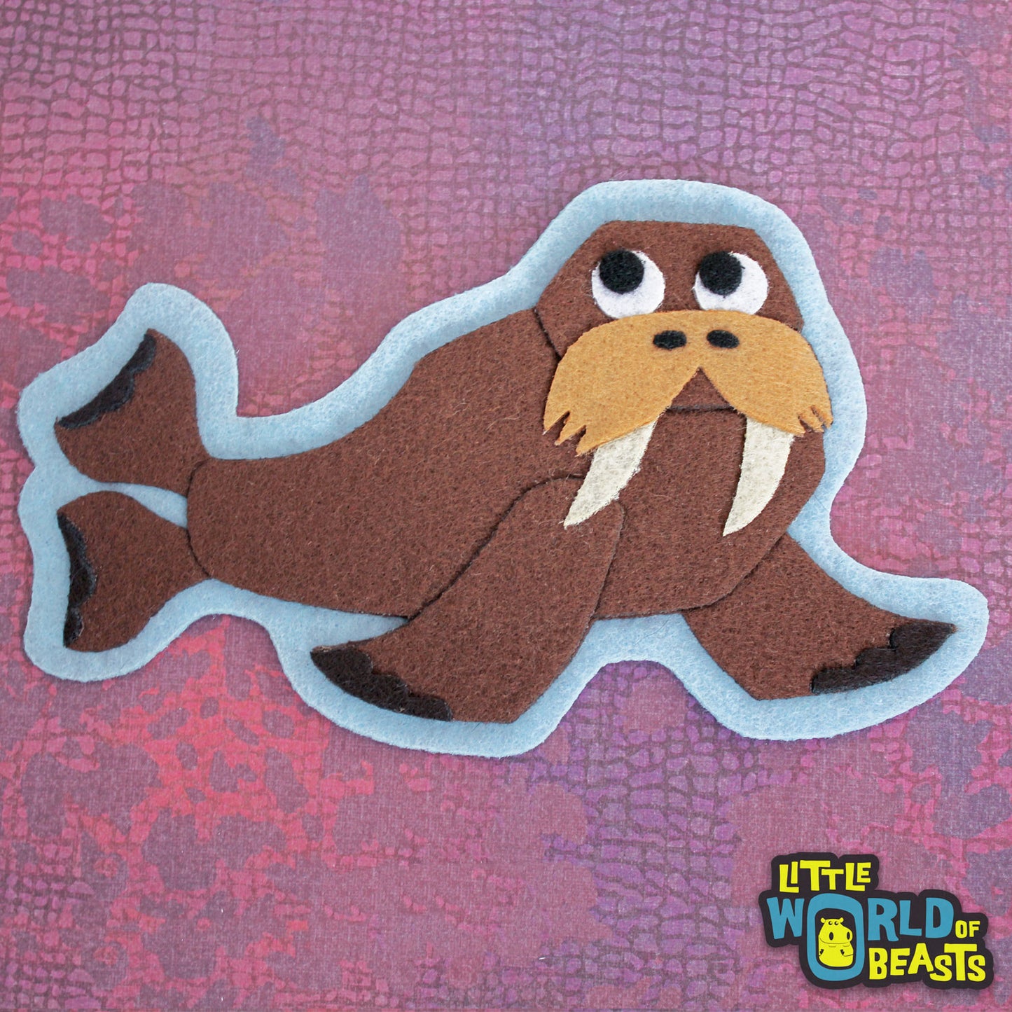 Chester the Walrus Iron On or Sew On Patch - Little World of Beasts