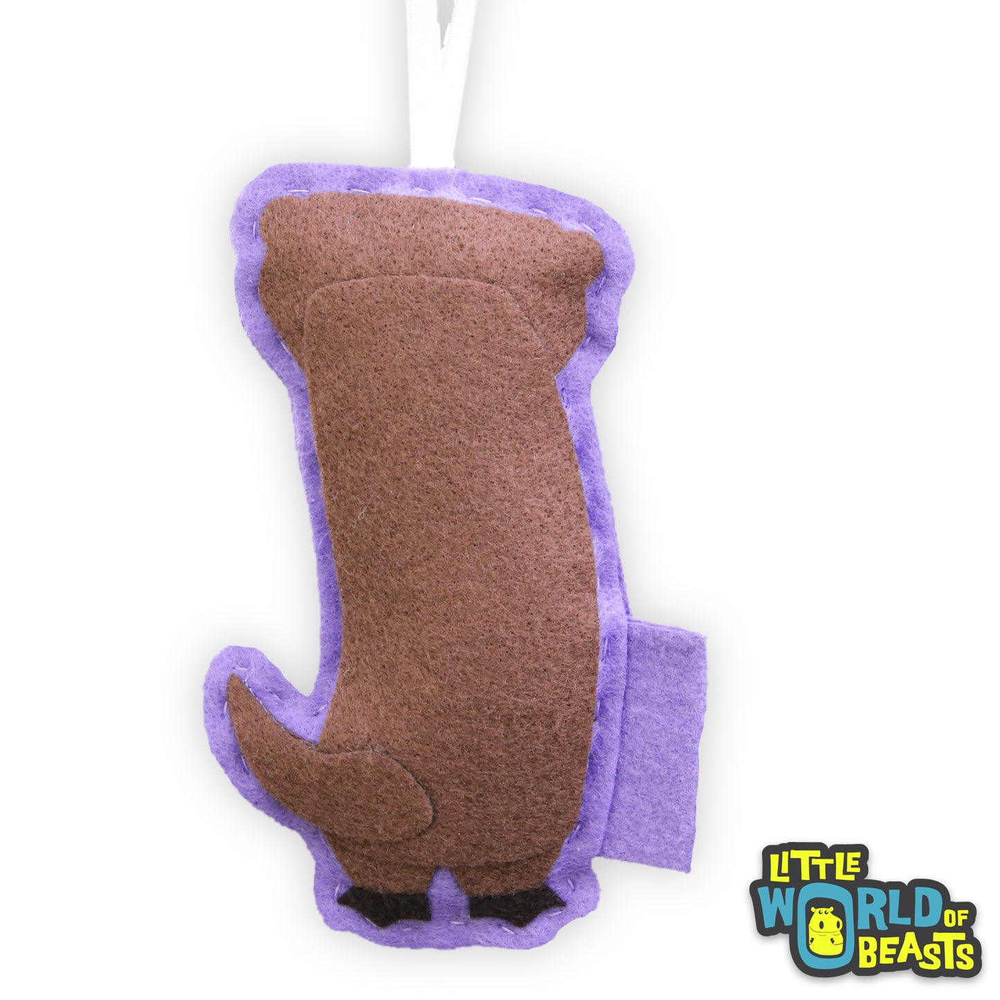 Felt River Otter Ornament