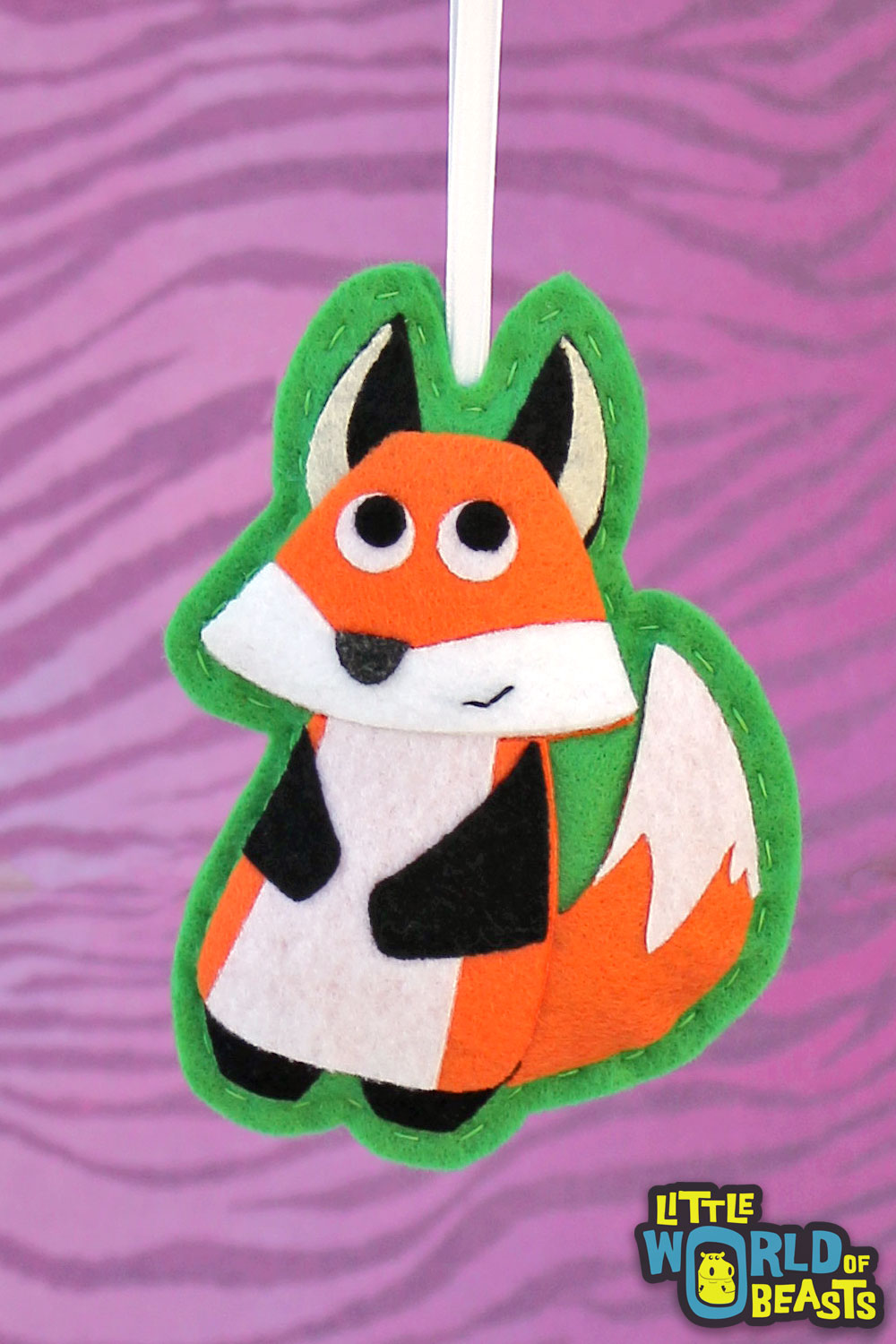 Handmade Fox Ornament - Personalizable