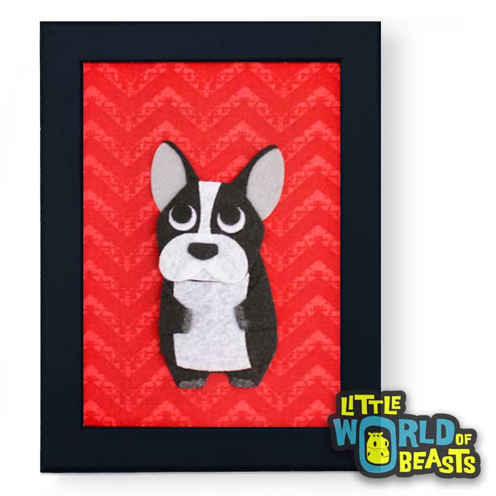 Perry the Frenchie - Framed French Bulldog Art - Little World of Beasts