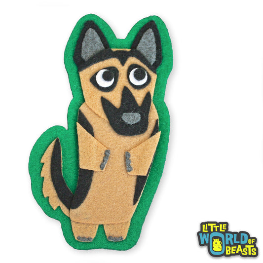 Heinrich the German Shepherd Felt Dog Applique