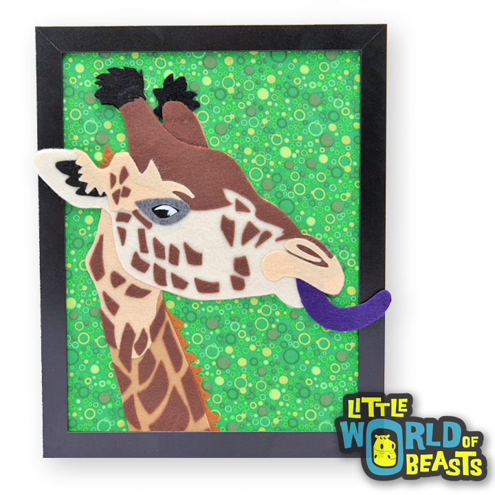 Giraffe - Felt Animal - Wildlife Portrait