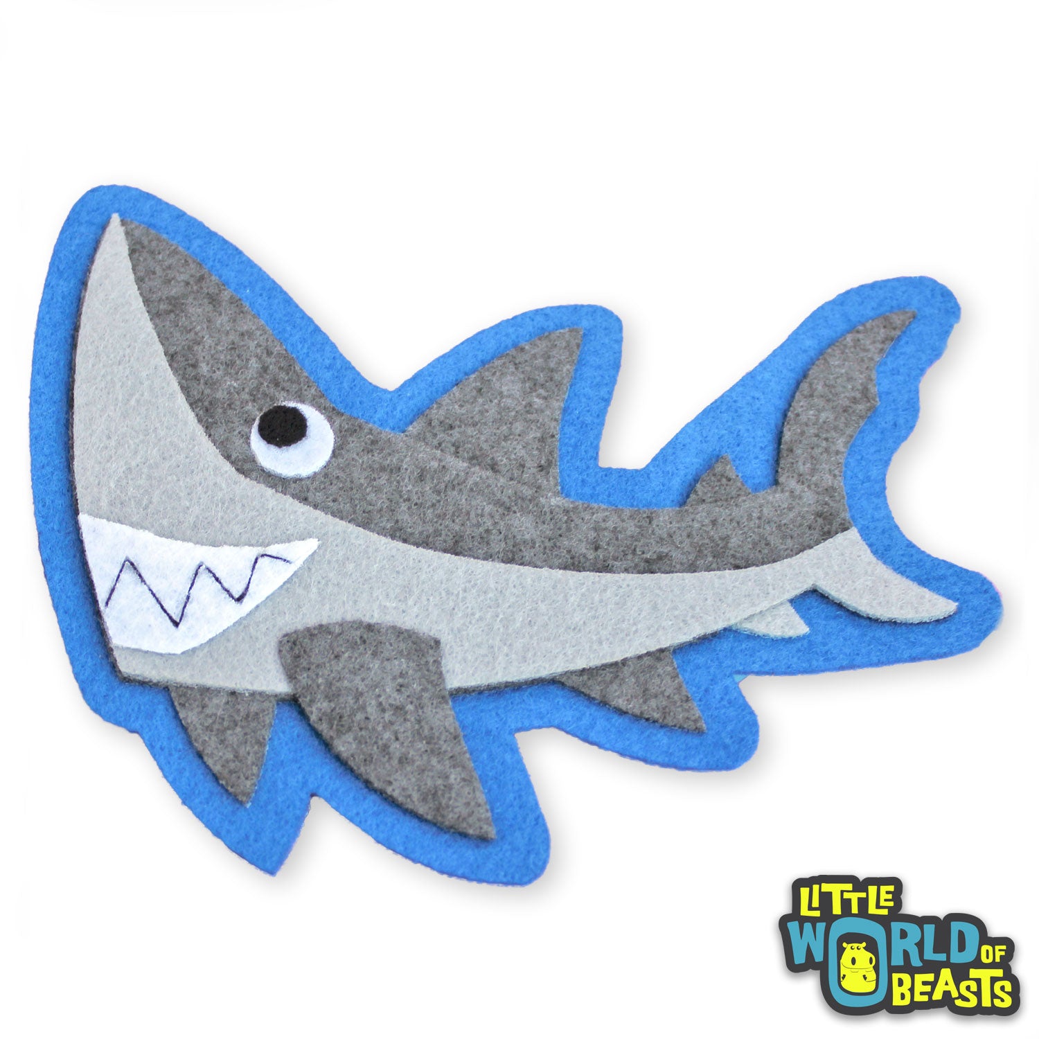 Derek the Great White Shark - Sew On or Iron on Patch