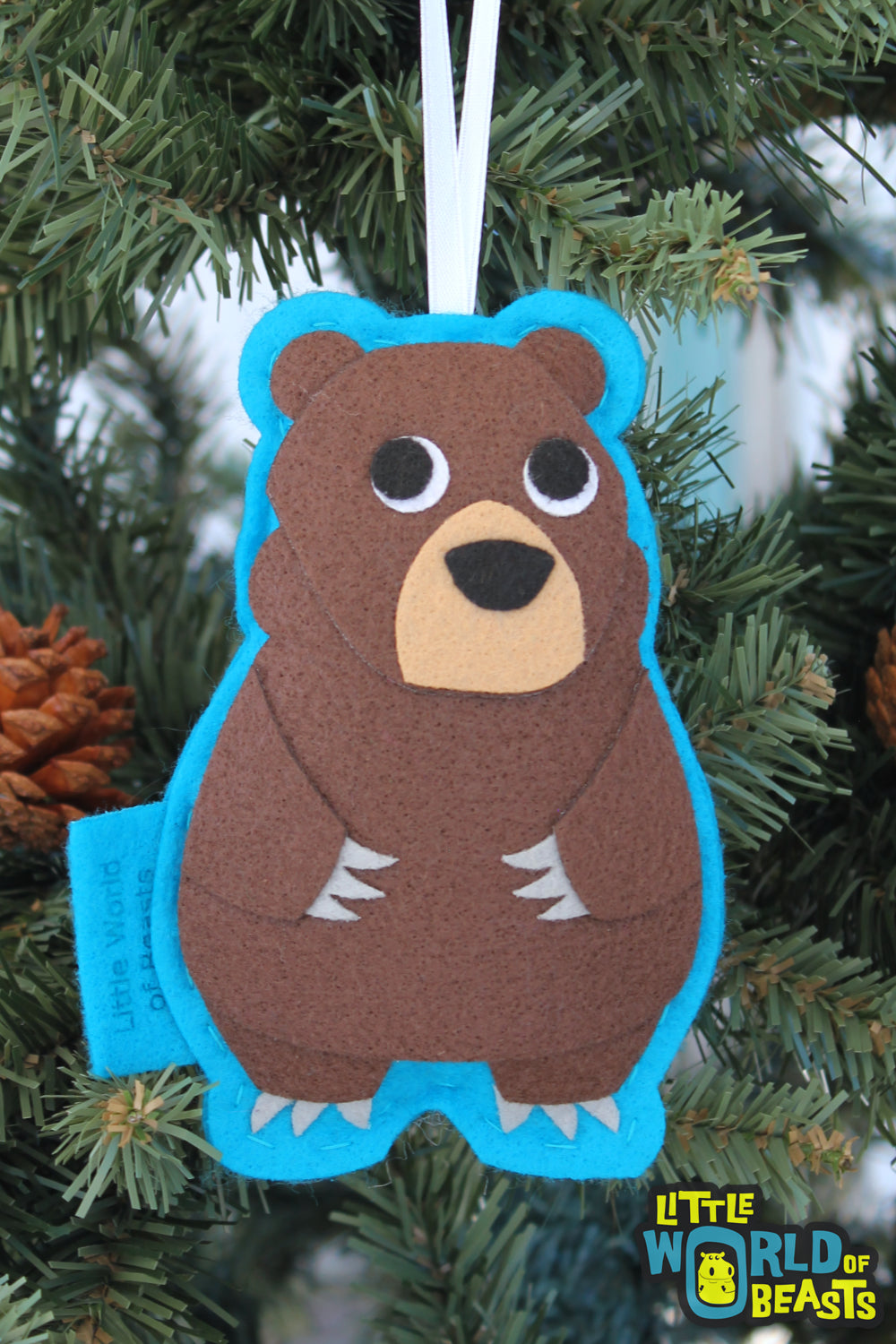 Personalized Jasper the Grizzly Bear Ornament