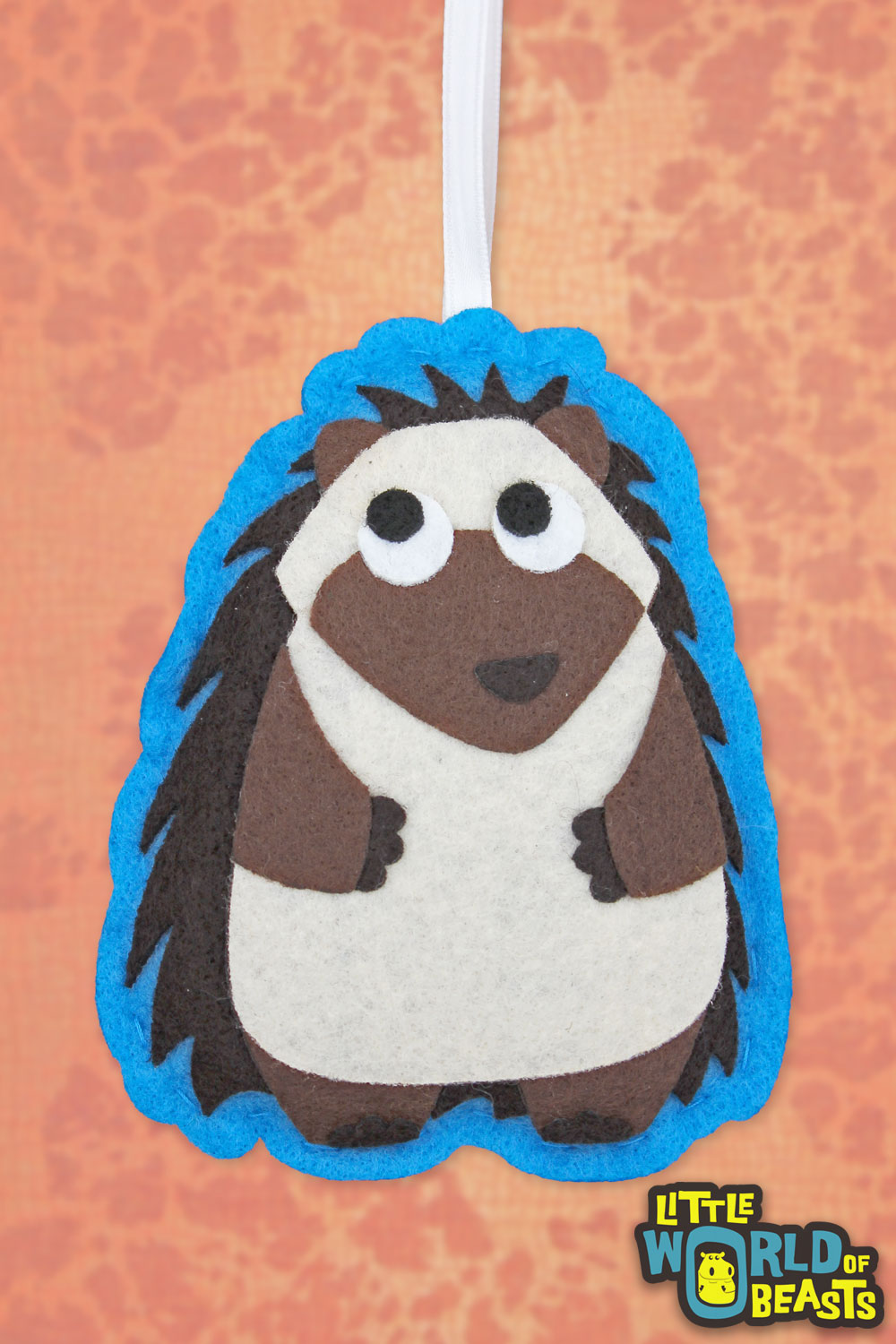 Hedgehog -- Felt Ornament - Personalizable