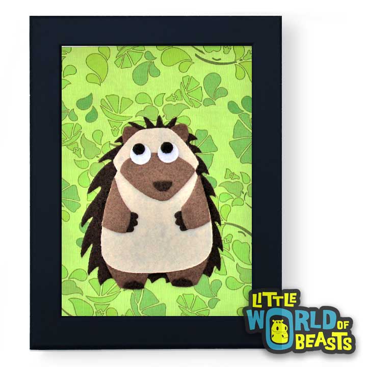 Mortimer the Hedgehog - Woodland Animal Nursery Art - Little World of Beasts