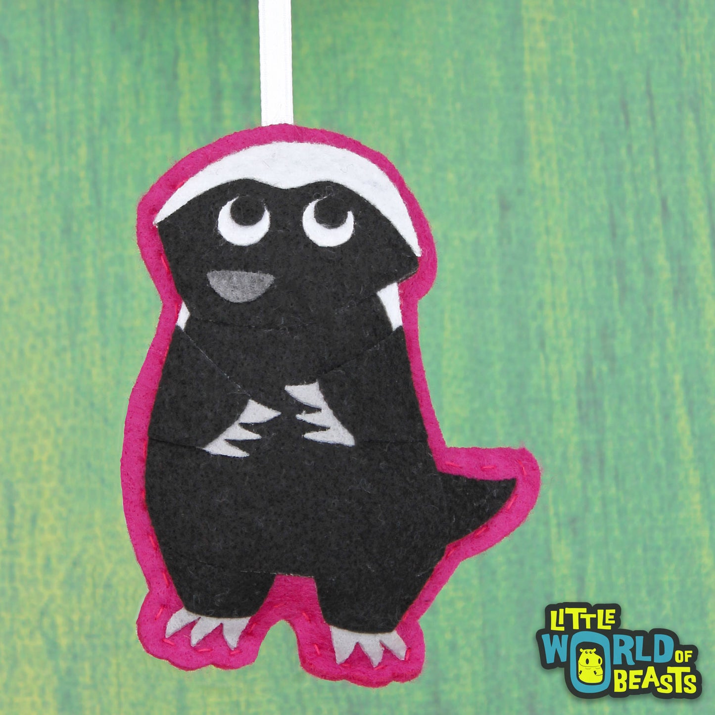 Pumpkin the Honey Badger - Felt Animal Ornament - Little World of Beasts