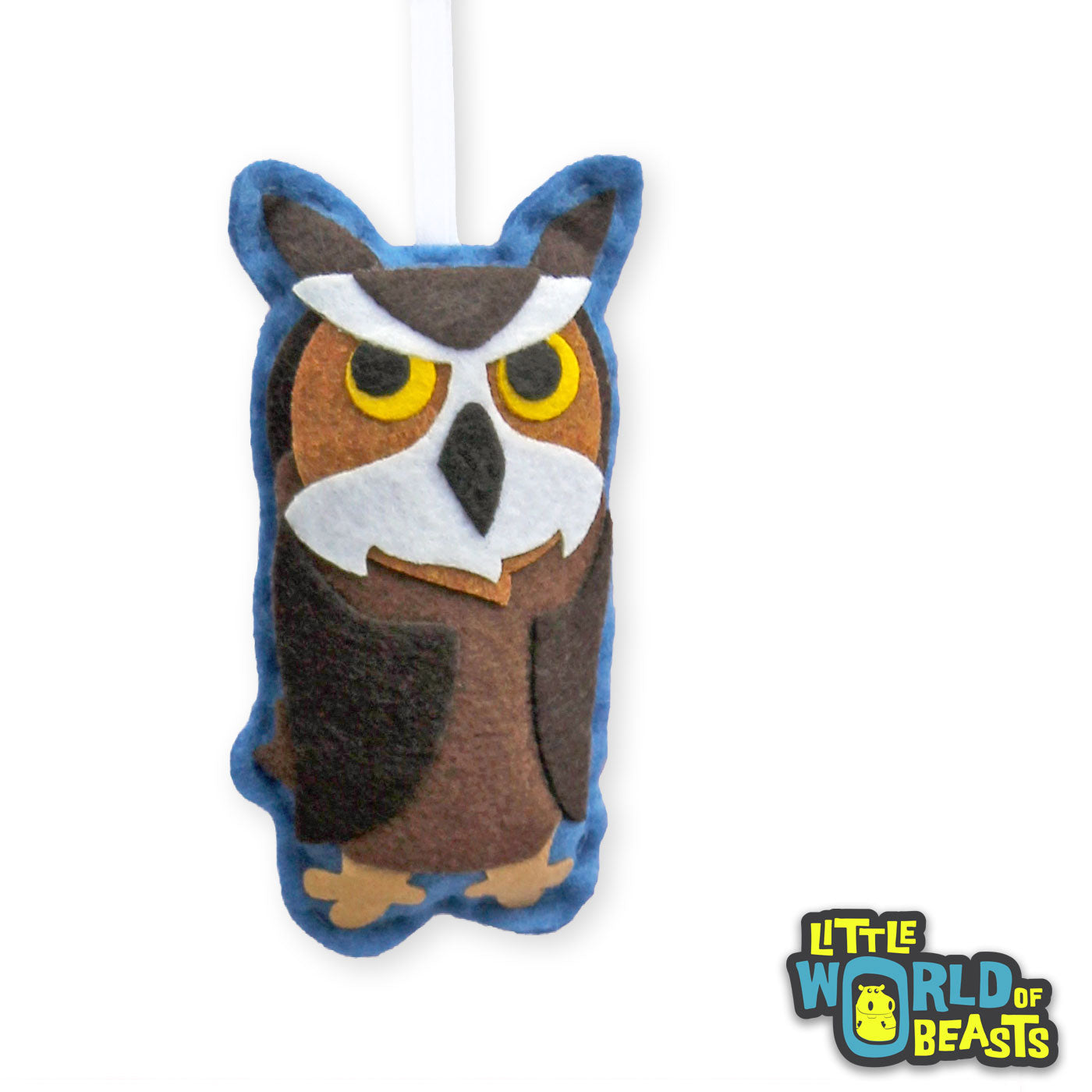 Great Horned Owl Handmade Christmas Ornament - Great Horned Owl