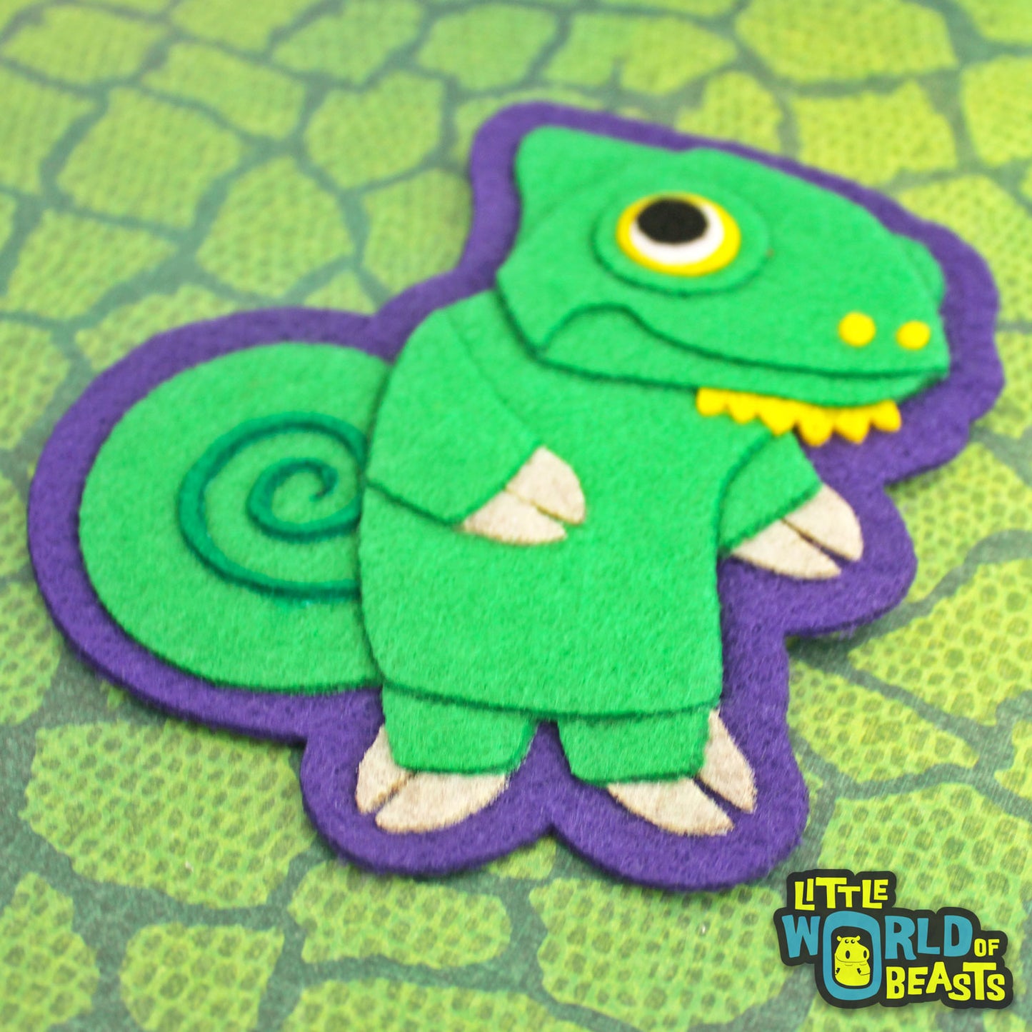 Felt Animal Applique - Chameleon