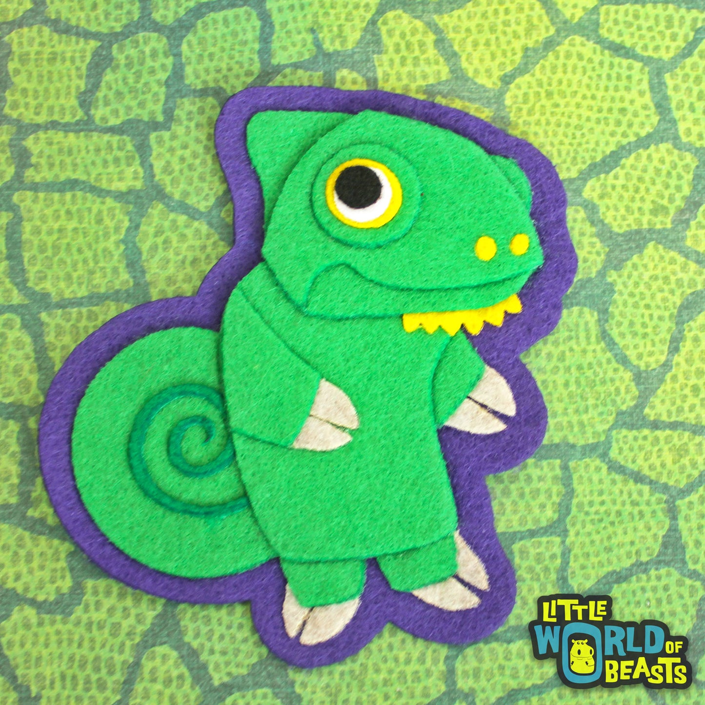 Chameleon Felt Animal Patch