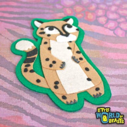 Cheetah - Felt Animal Patch - Sew on or iron on