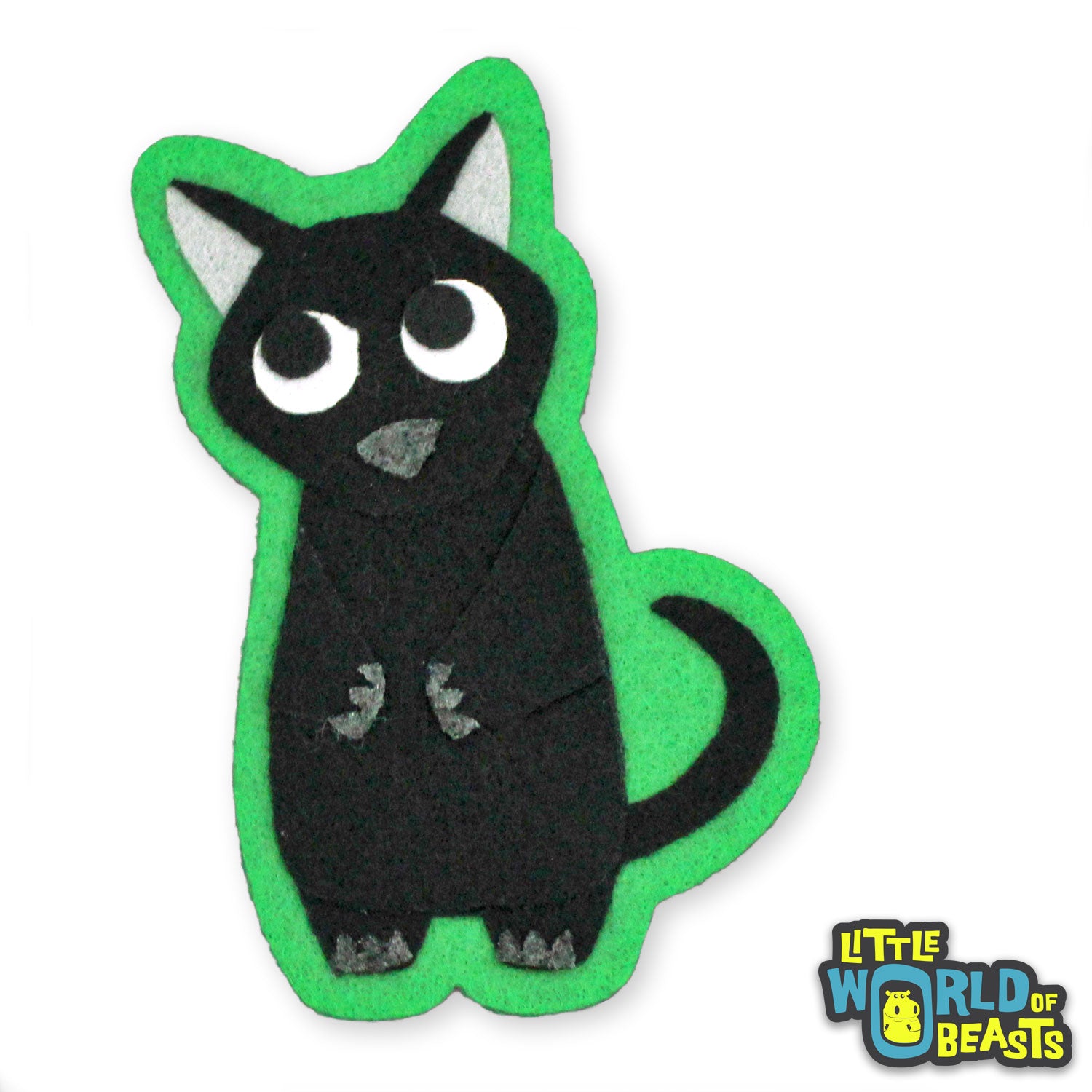 Tas the Black Cat - Sew on or Iron on Patch - Little World of Beasts