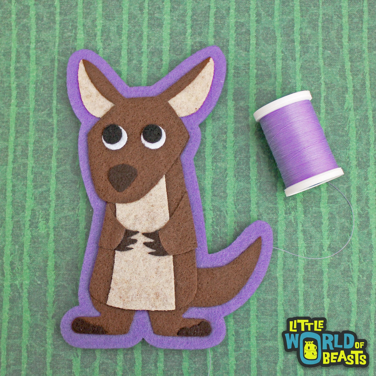 Mildred the Kangaroo - Sew On or Iron On Patch - Australian Animal - Little World of Beasts