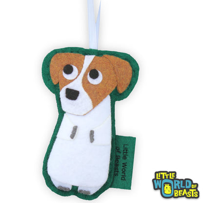 Jack Russell - Felt Dog Ornament