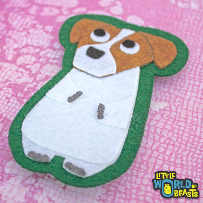 Dog - Jack Russell - Felt Dog Sew or Iron on Patch