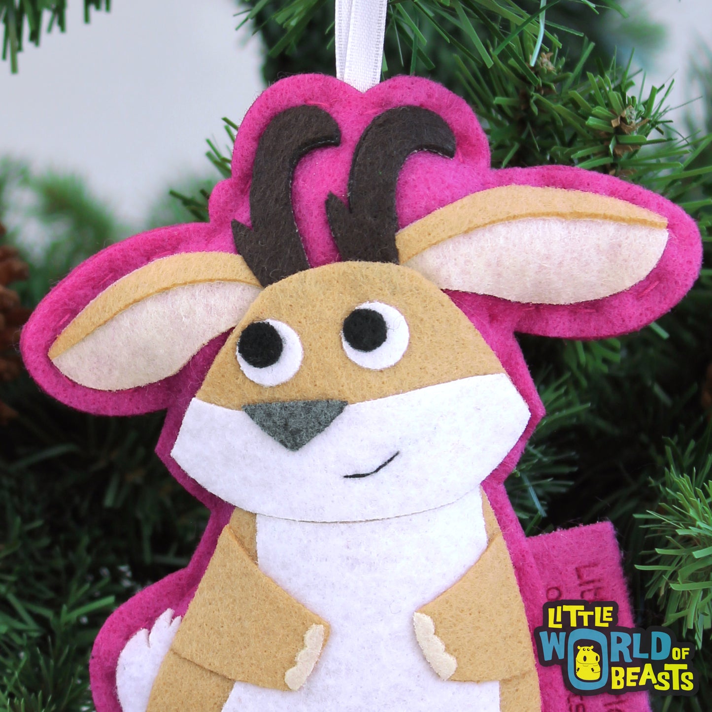 Holiday Ornament - Jackalope - Felt