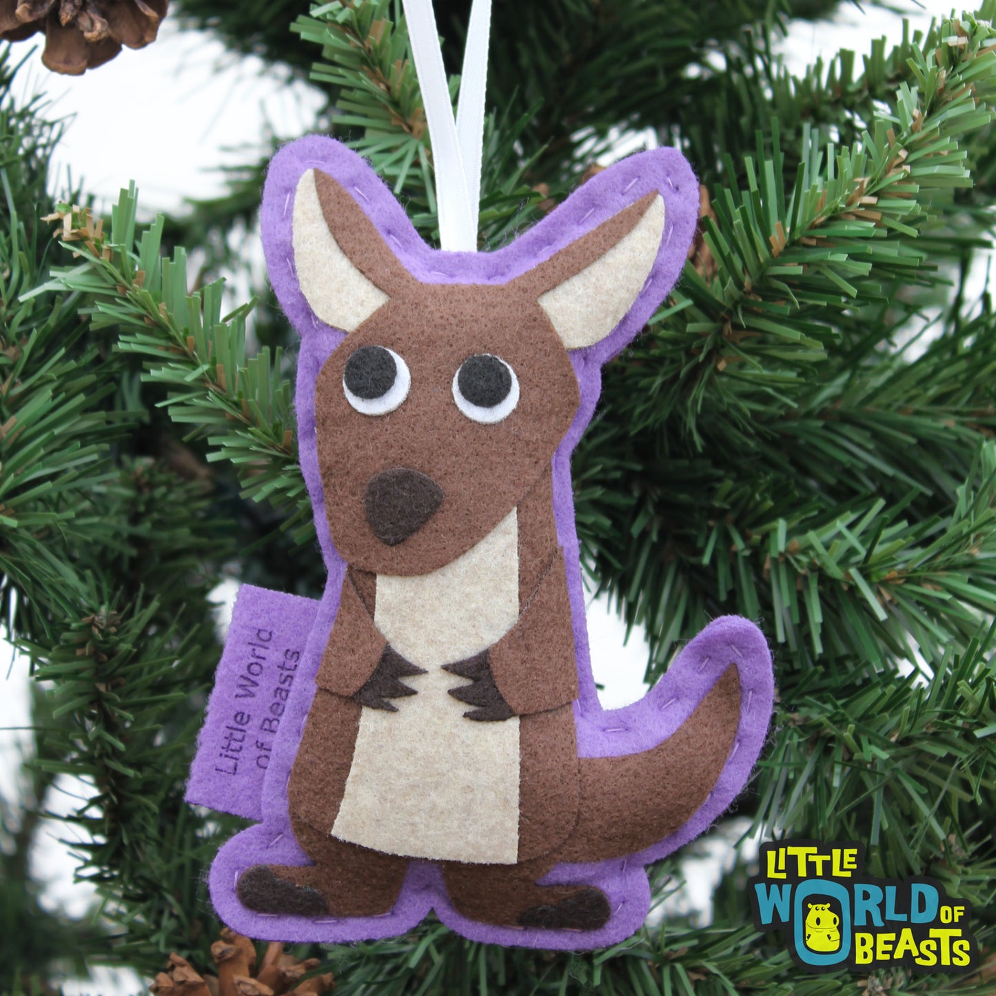 Personalized Kangaroo Christmas Ornament 