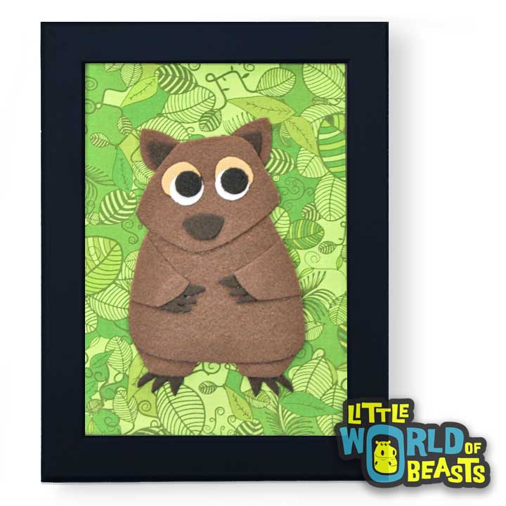 Wombat - Felt Australian Animal Wall Art