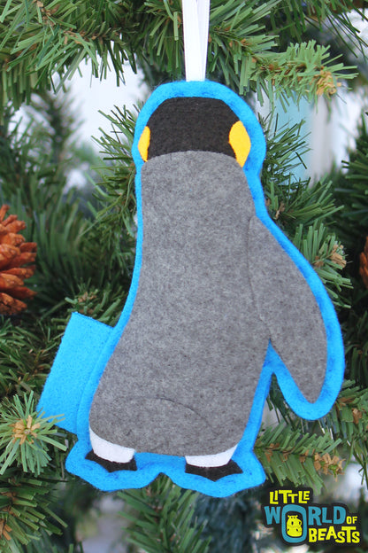 King Penguin - Felt Christmas Ornament