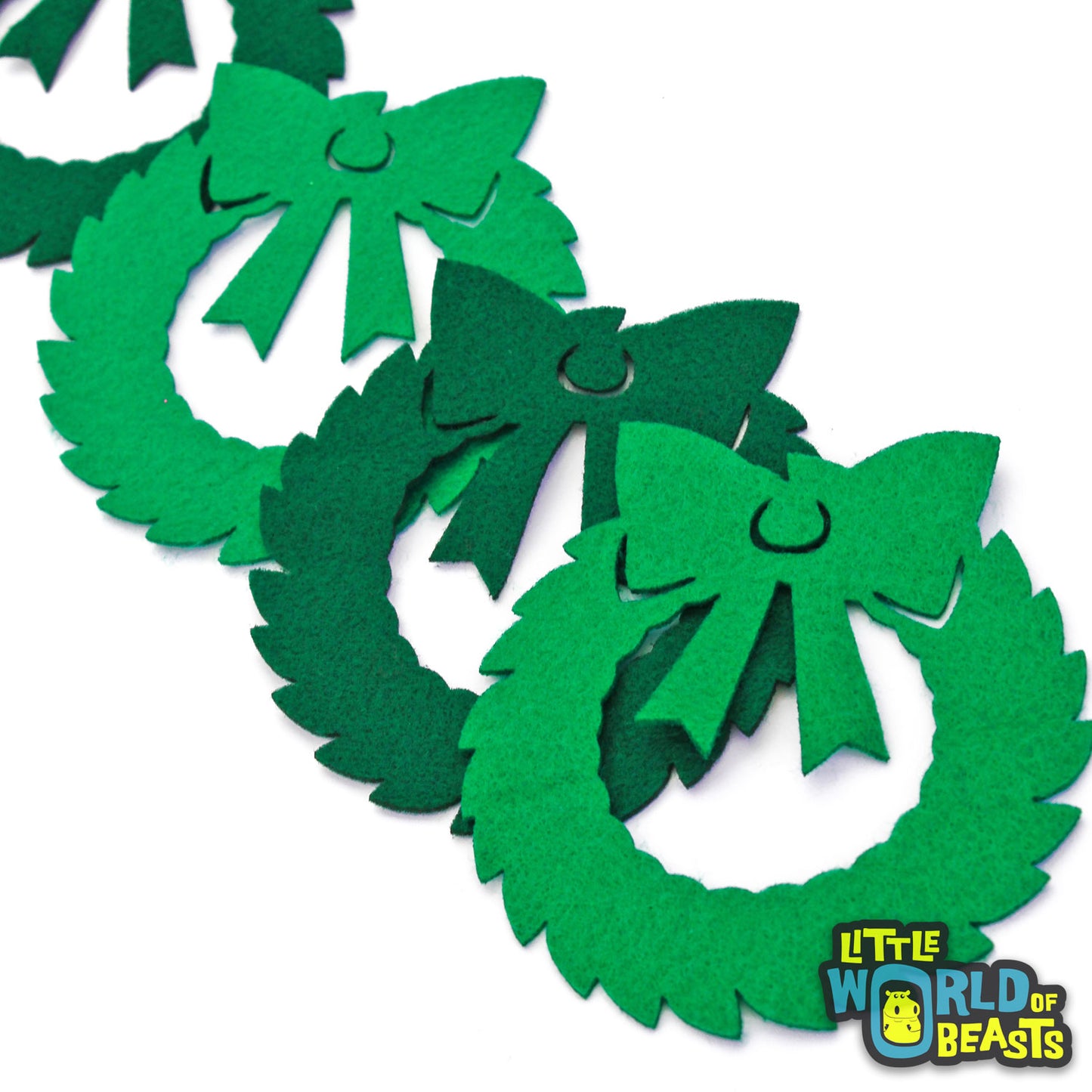 Wreath - Felt Shapes - Pre-cut for Crafts and Garlands
