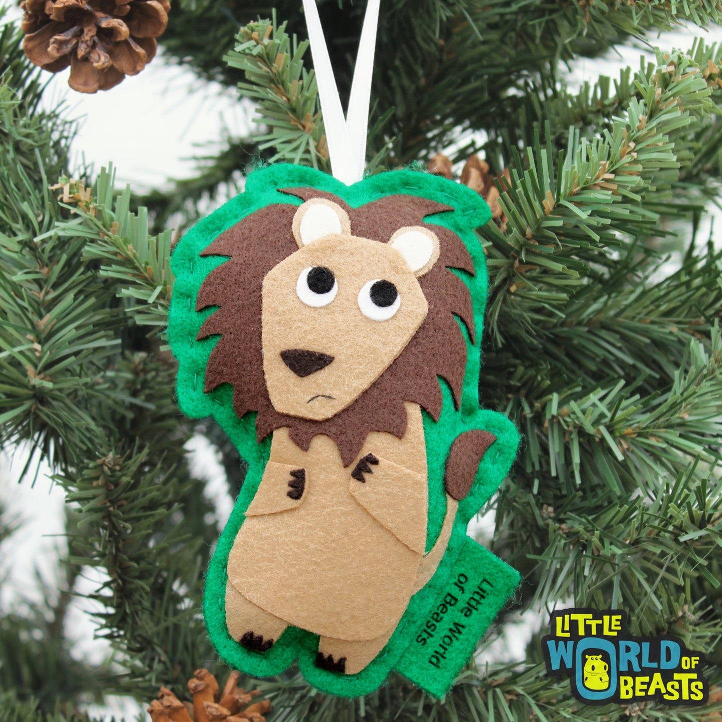 Lion Felt Animal Ornament