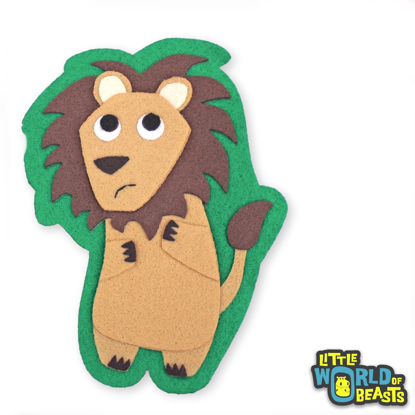 Oscar the Lion -  Iron On or Sew On Felt  Patch