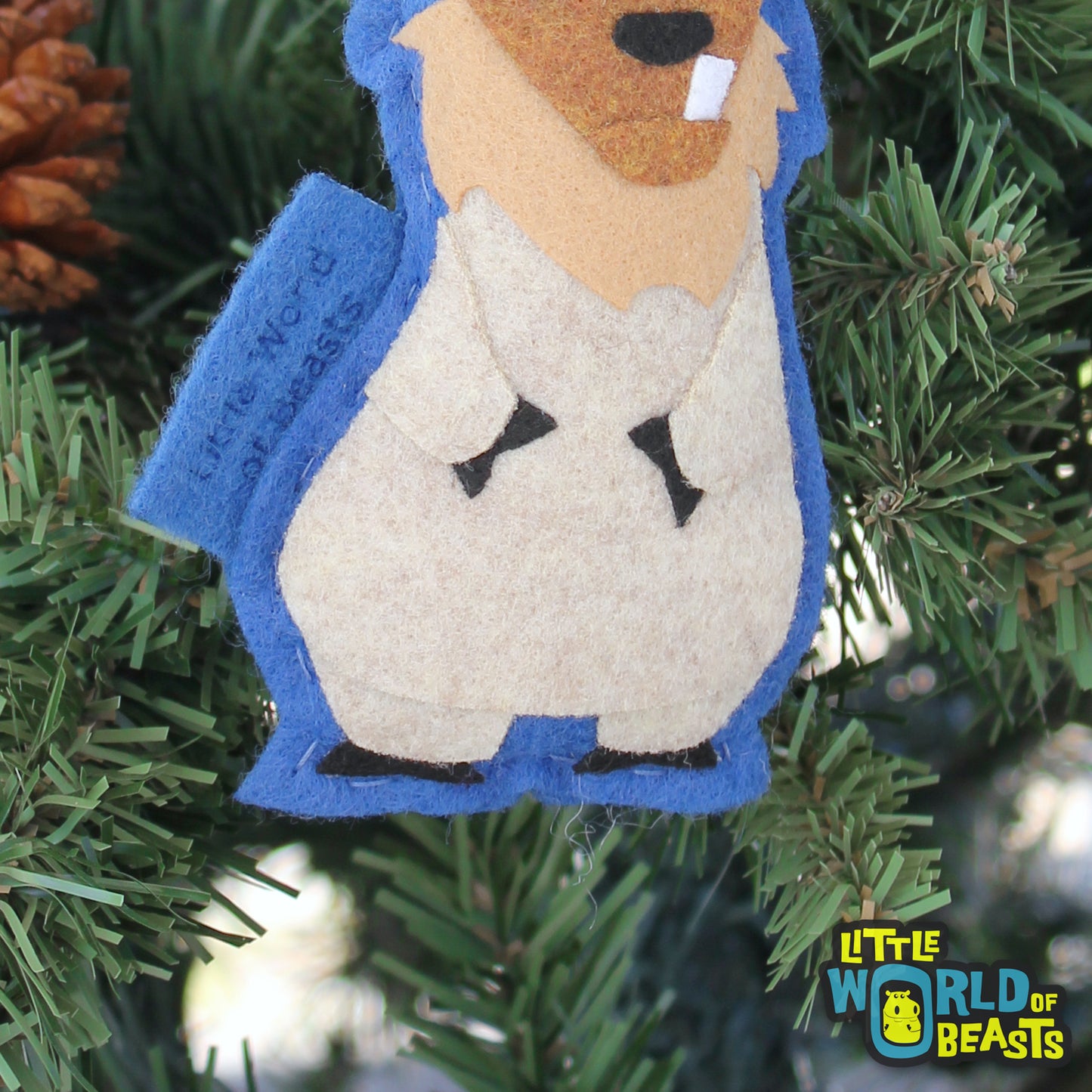 Llama Felt Animal Christmas Ornament