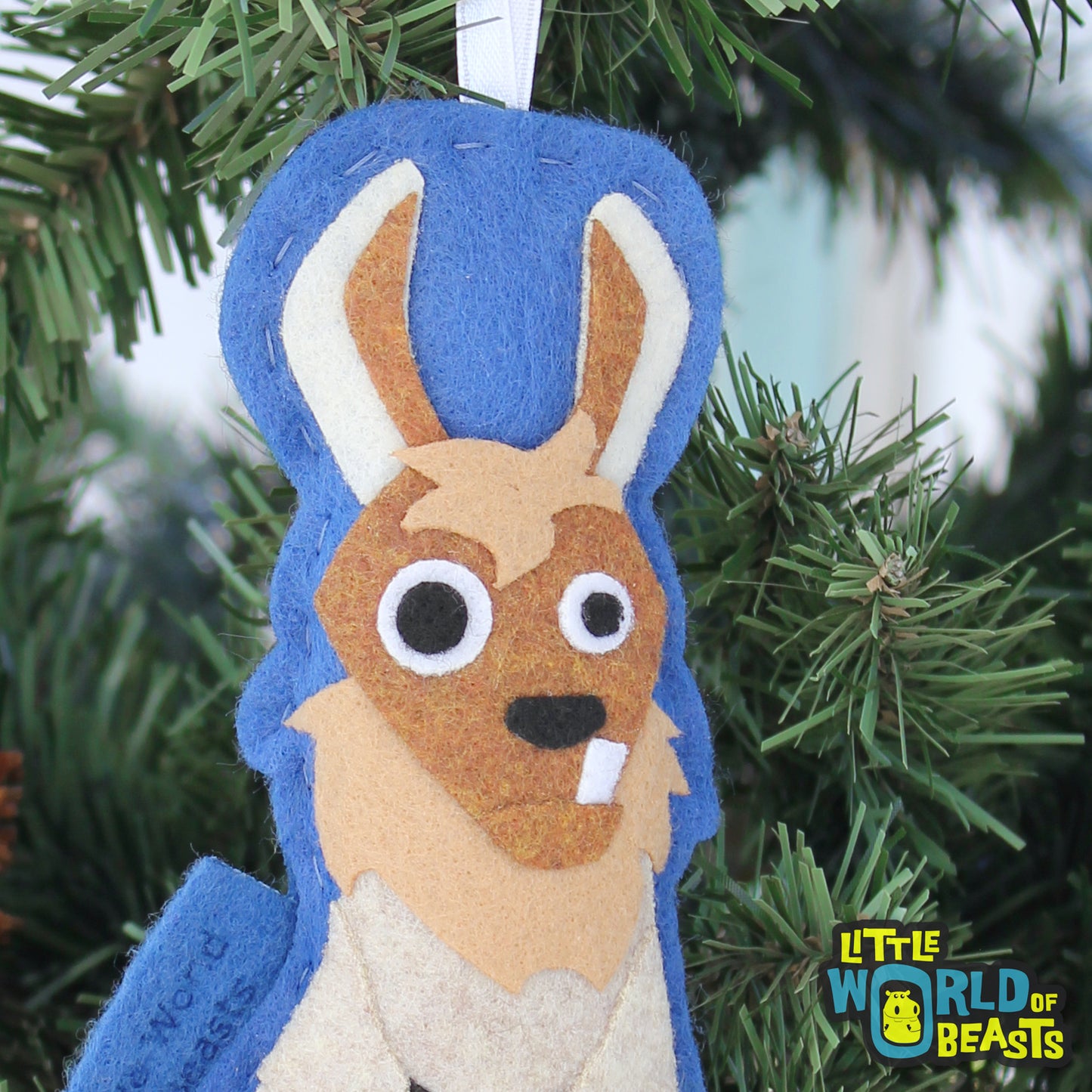 Llama Felt Animal Christmas Ornament