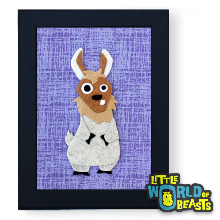 Giuseppe the Llama Framed