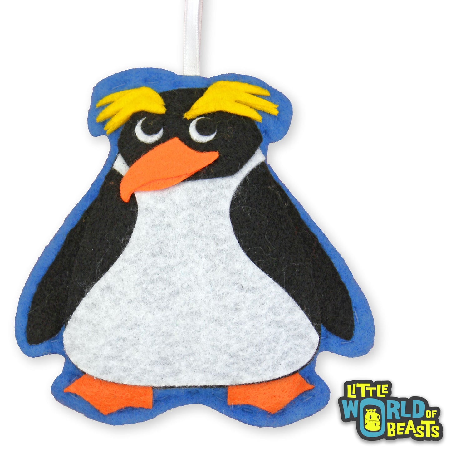 Personalizable Macaroni Penguin Felt Christmas Ornament