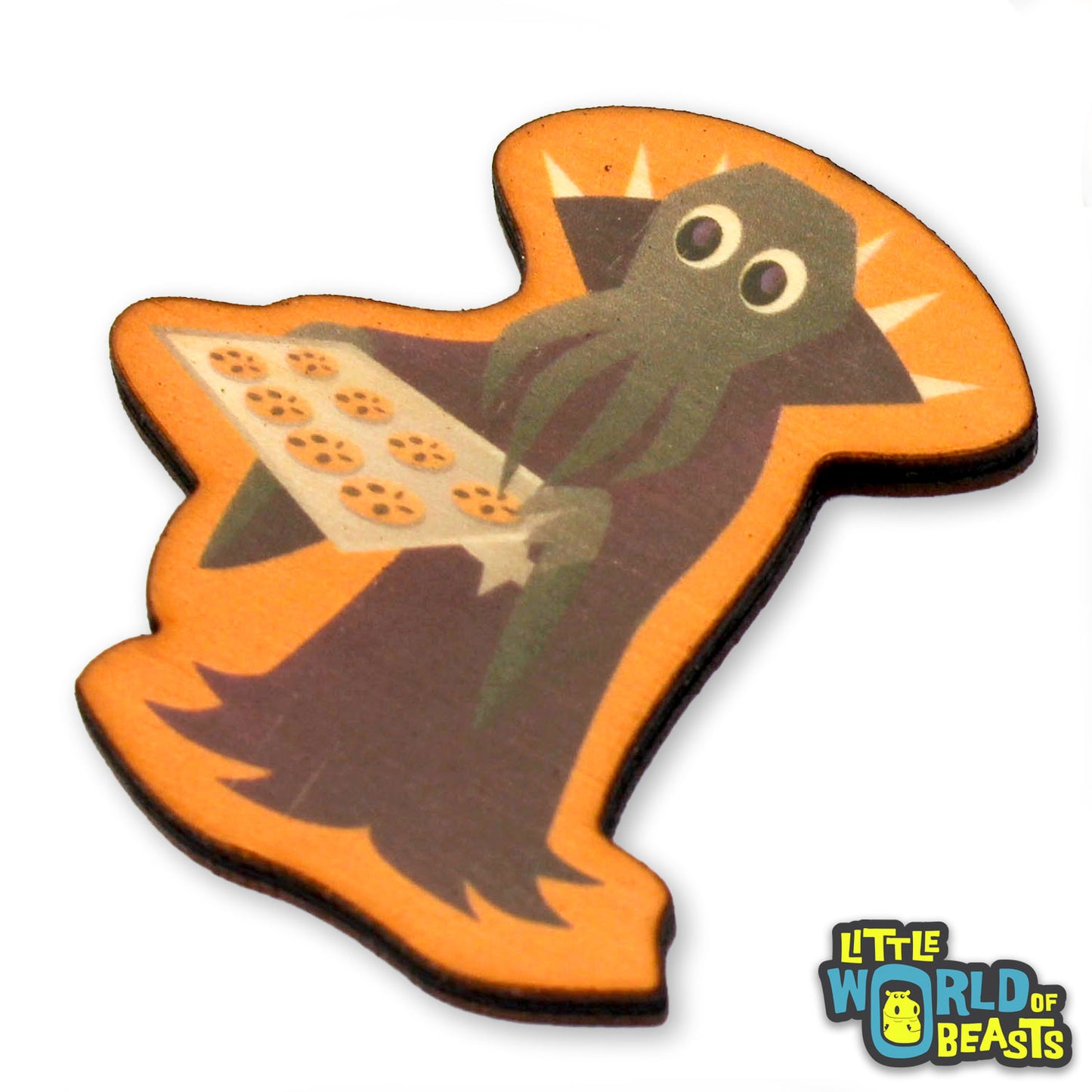 Mindflayer Bakes Cookies - Mundane Monster Laser Cut Wooden Pin