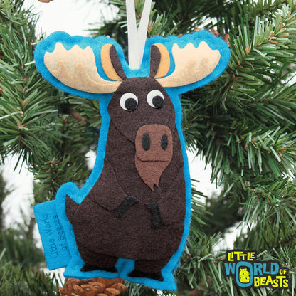 Moose - Felt Animal Ornament