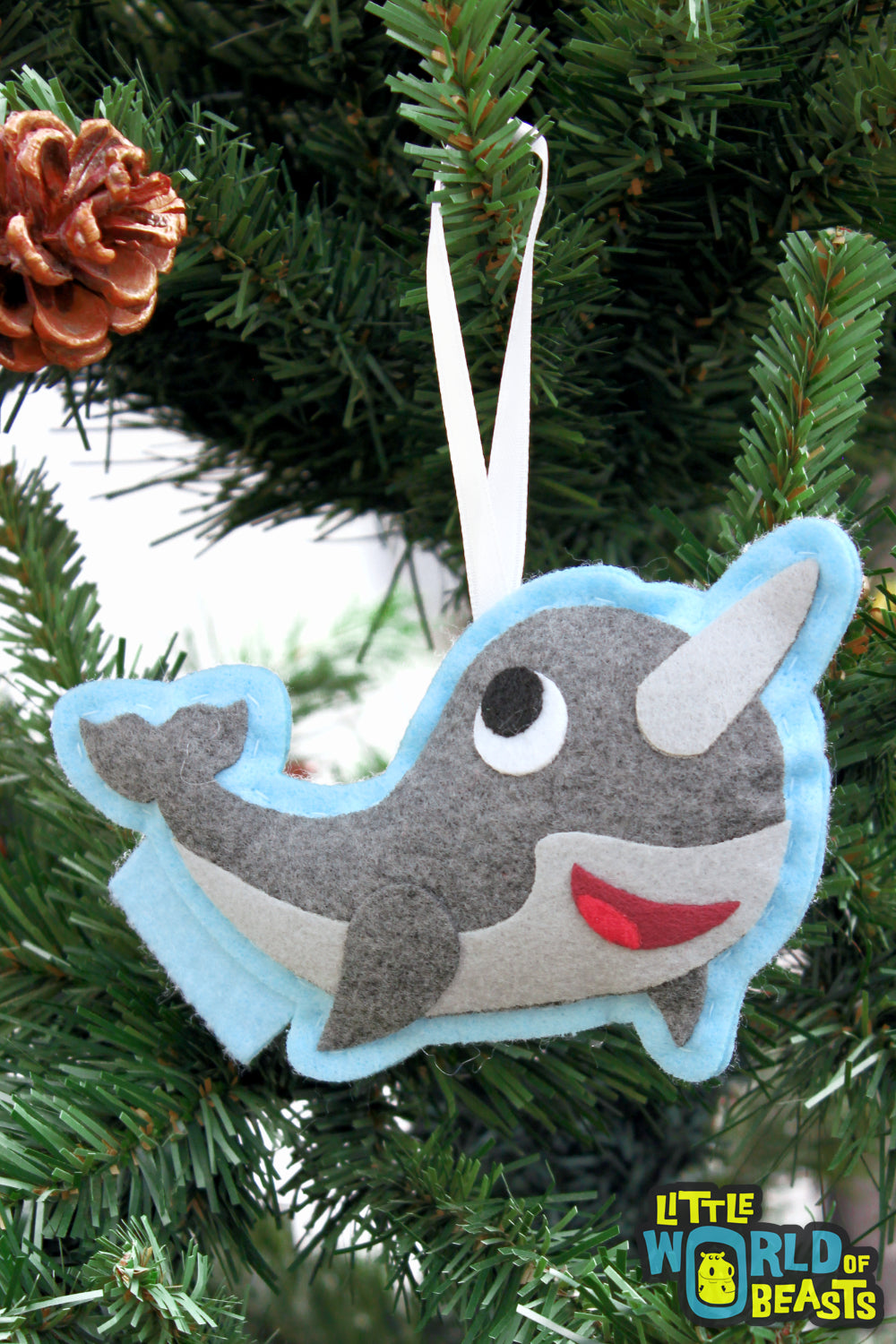 Narwhal Christmas Ornament