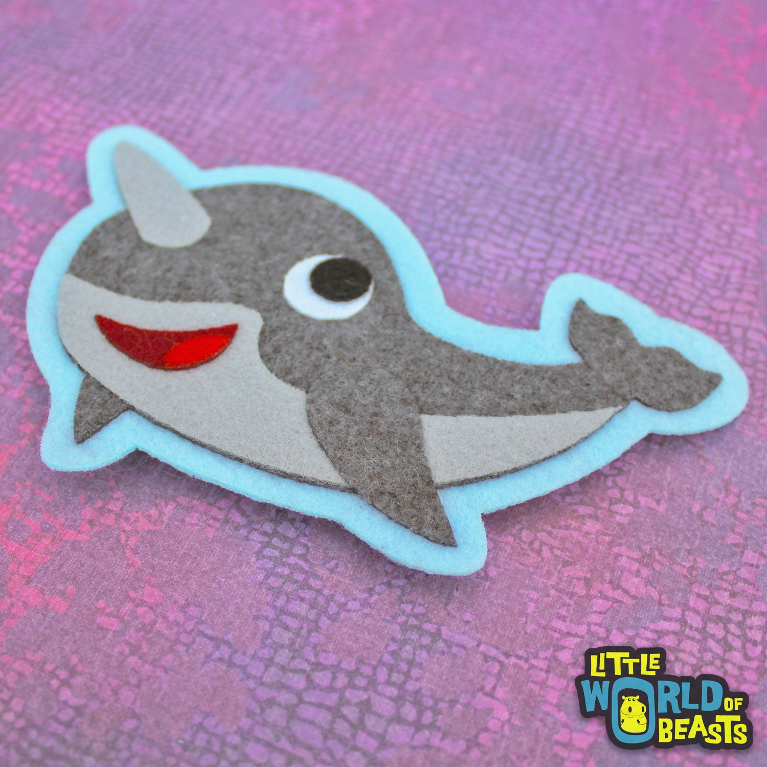 Felt Animal Patch - Narwhal