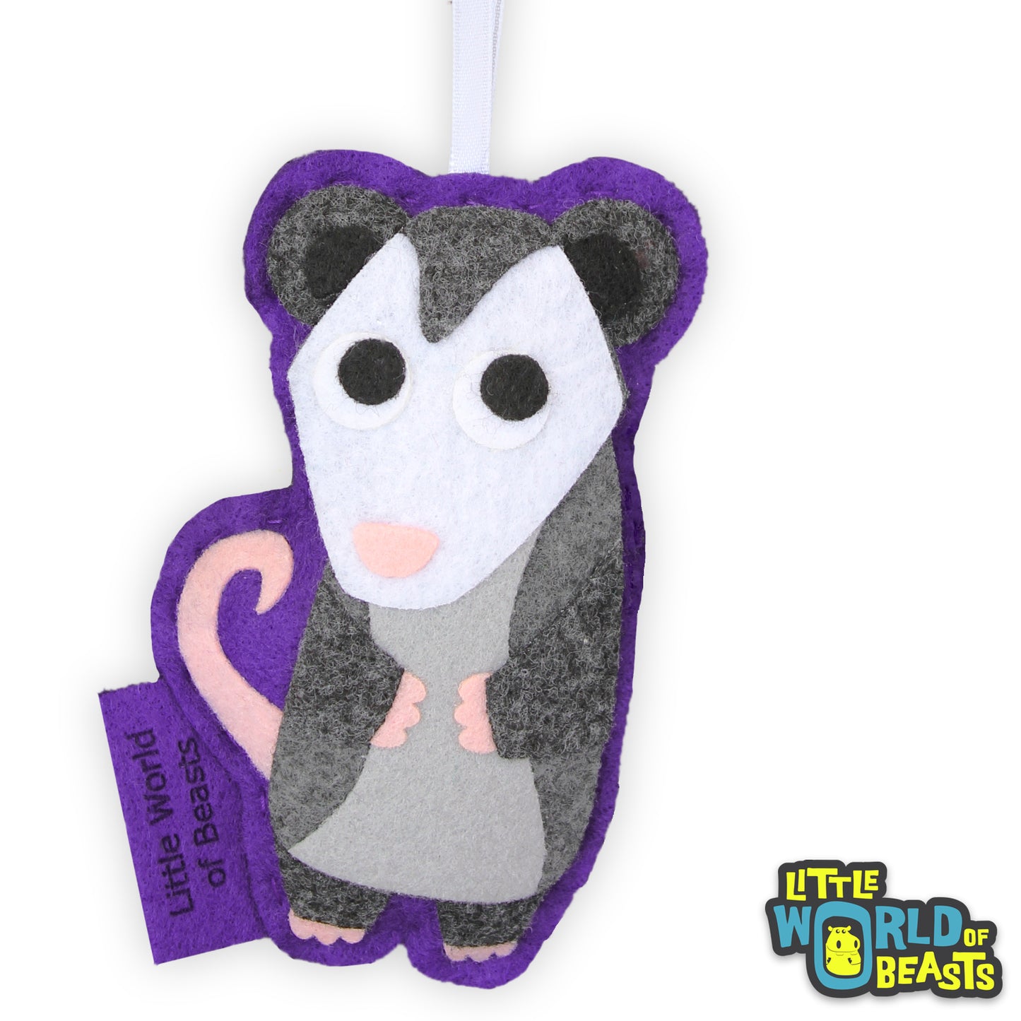 Opossum - Felt Christmas Ornament 